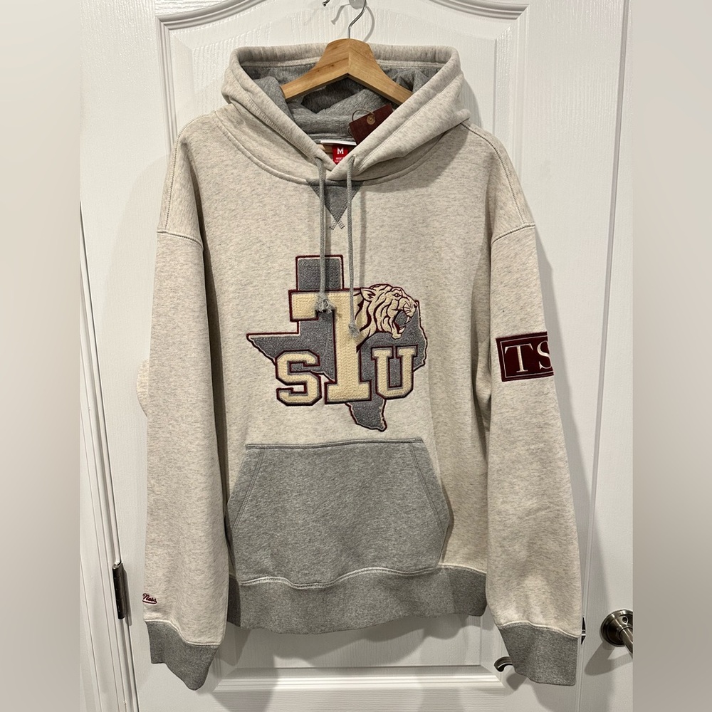 Mens Texas Southern Tigers Chainstitch Heavyweight Pullover Hoodie, Size Medium